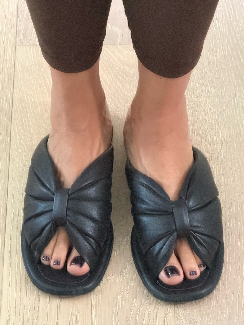 Balenciaga Black Knotted Slide Mules - Women